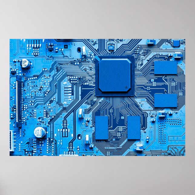 Elektroniskt kretskort stängt. krets, kort, s. poster (Framsidan)