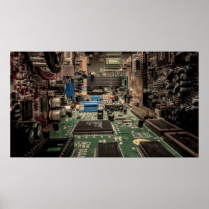 Elektroniskt landskap poster