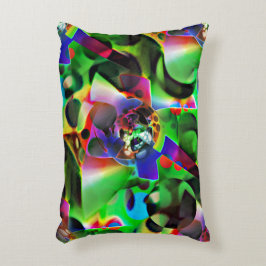 Elektroniskt planetarium med skuggor av grönt prydnadskudde