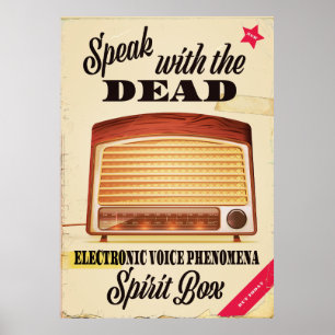 Elektroniskt röstfenomen Ghost-Jakt Ad. Poster