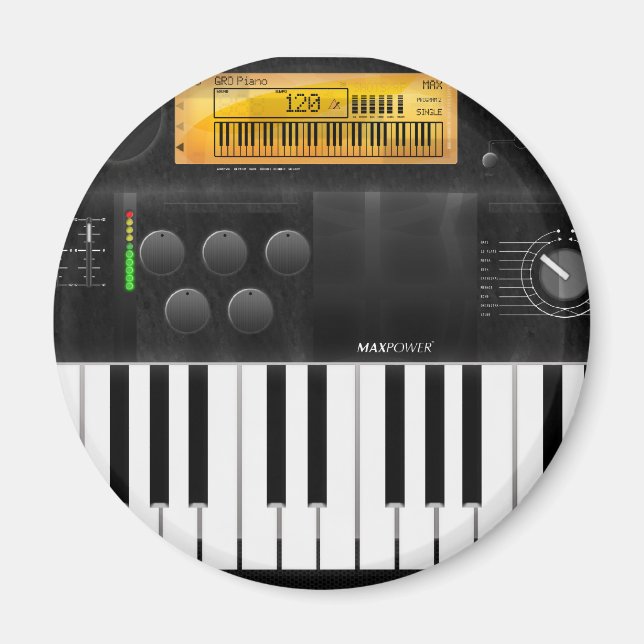 Elektroniskt tangentbord magnet (Framsidan)