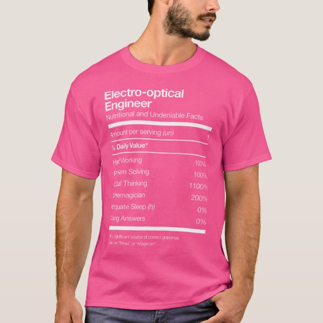 Elektrooptisk Ingenjör-motor för näringsfetter T Shirt (Framsida)