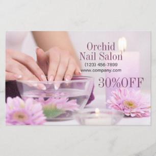 Elelgant Esthetician SPA Nail Salon Prisa listor Flygblad