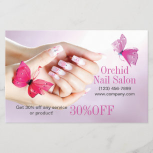 Elelgant Esthetician SPA Nail Salon Prisa listor Flygblad