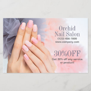 Elelgant Esthetician SPA Nail Salon Prisa listor Flygblad