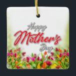 Elelgant färgglatt modernt mormorsdagsdesign keram julgransprydnad keramik<br><div class="desc">Elelgant färgglatt modernt mormorsdagsdesign prydnad</div>