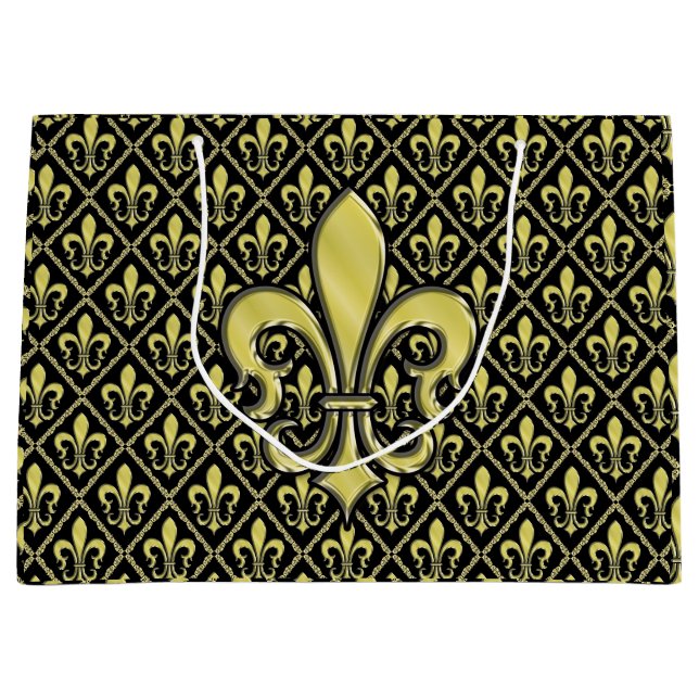 Elelgant Fleur de Lis Design Gift Bag (Framsidan)