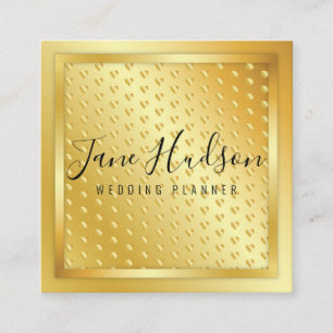 Elelgant Guld på Guldfläckar Minimalistisk Rediger Fyrkantigt Visitkort