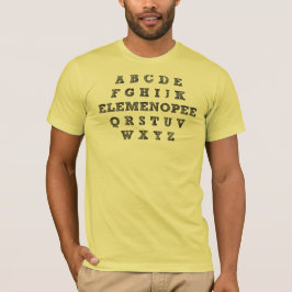 Elemenopee Alfabet Rolig T-Shirt