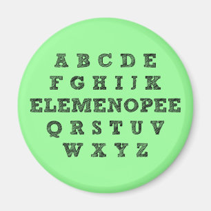Elemenopee Alfabetet Roligt Kylskåp Magnet