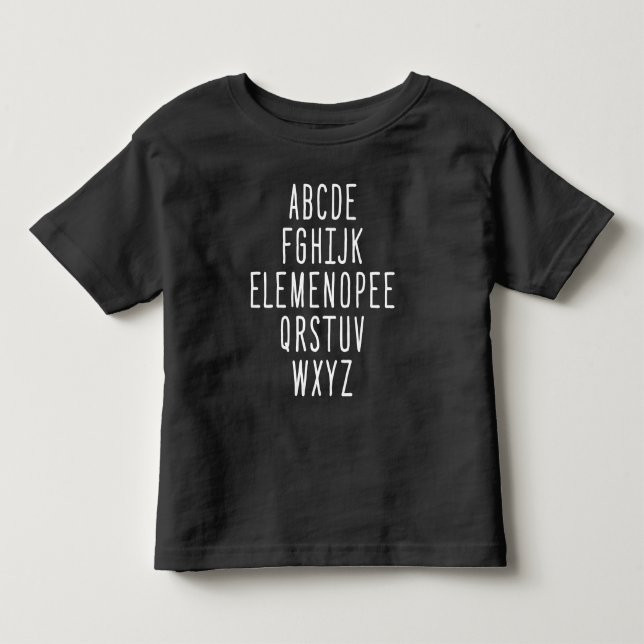 ELEMENOPEE Alphabet Tee Shirt (Framsida)