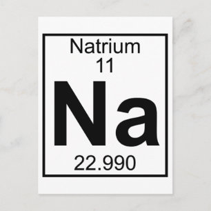Element 011 - Na - Natrium (Full) Vykort