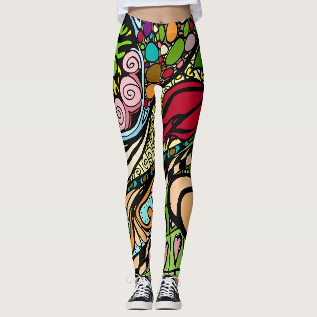 Element 9b Doodle Fine Art Leggings (Framsida)