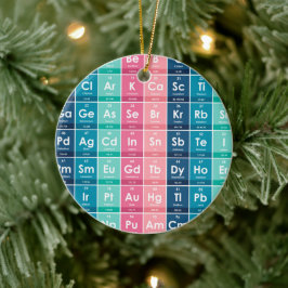 Element av periodiska systemet Mönster Julgransprydnad Keramik