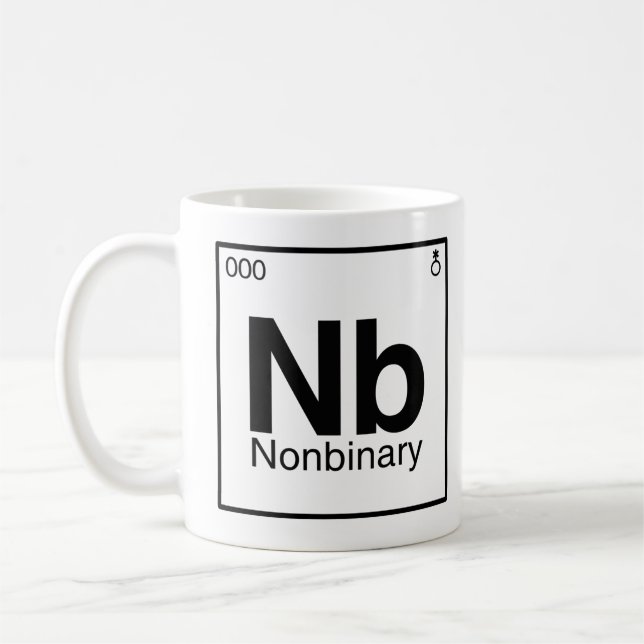 Element NB - Icke-binär periodisk tabell Kaffemugg (Vänster)