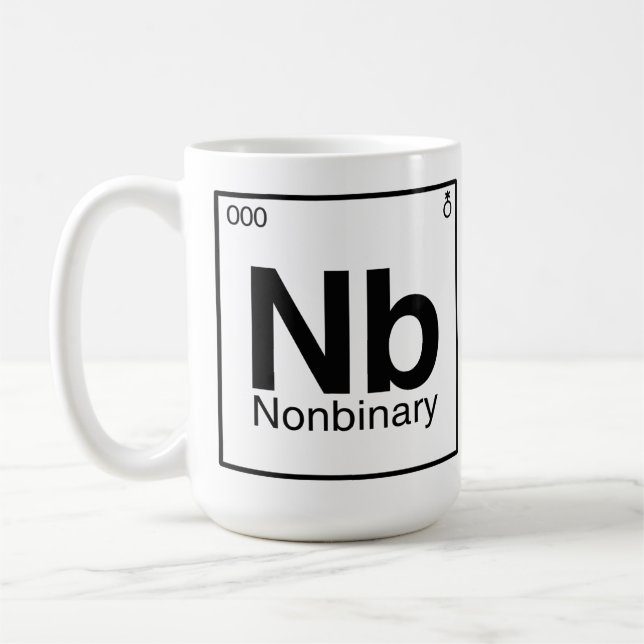 Element NB - Icke-binär periodisk tabell Kaffemugg (Vänster)
