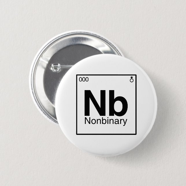 Element NB - Icke-binär periodisk tabell Knapp (Framsida & baksida)