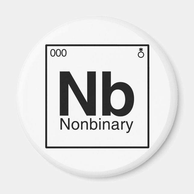 Element NB - Icke-binär periodisk tabell Magnet (Framsidan)