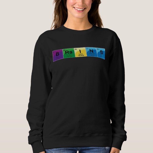 Elemental Brains Periodic Table Word T Shirt (Framsida)
