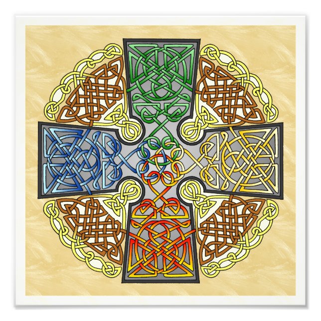 Elemental Celtic Kor Medallion Fototryck (Framsidan)
