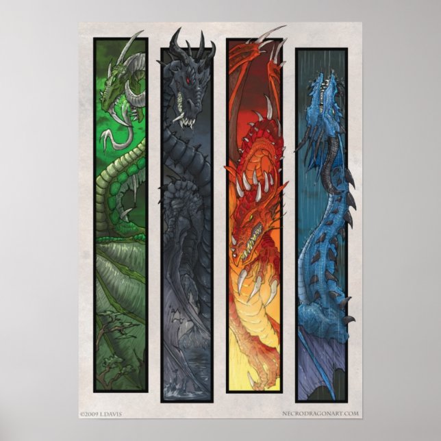 Elemental Dragons Poster (Framsidan)