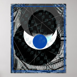 Elemental Luft inom Vatten Meditation Aid Tattva Poster