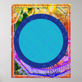 Elemental Luft Meditation Aid Tattva Blue Circle Poster