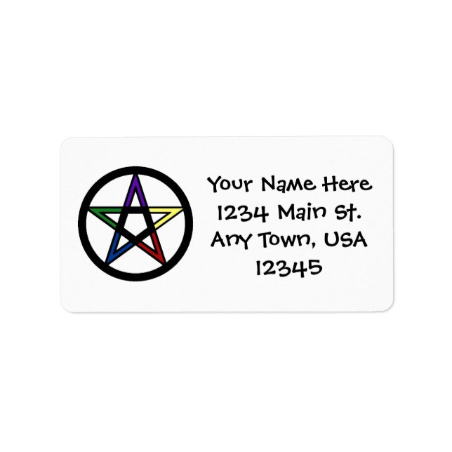 Elemental Pentacle Adressetikett (Framsidan)