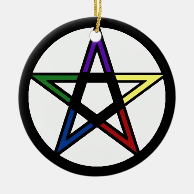 Elemental Pentacle Julgransprydnad Keramik (Framsidan)
