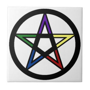Elemental Pentacle Kakelplatta