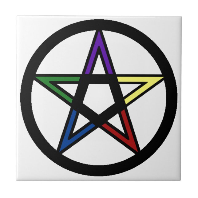Elemental Pentacle Kakelplatta (Framsidan)