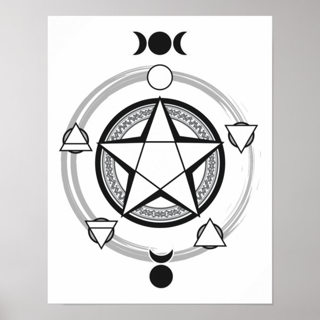 Elemental Pentagram Skriv ut Poster (Framsidan)
