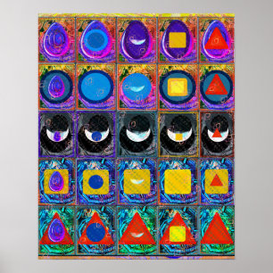 Elemental Symbols Mönster Meditation Aid Tattva Poster