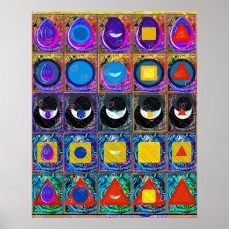 Elemental Symbols Mönster Meditation Aid Tattva Poster