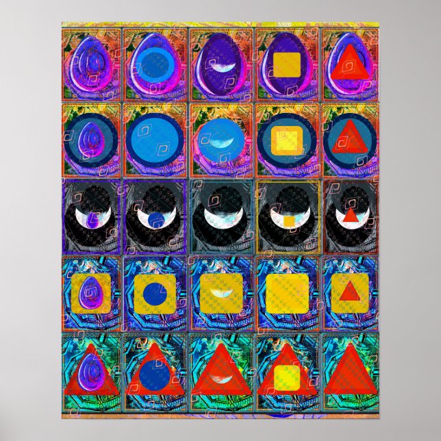 Elemental Symbols Mönster Meditation Aid Tattva Poster (Framsidan)