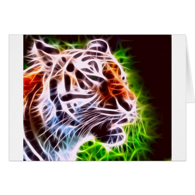 Elemental Tiger Hälsningskort (Framsidan Horizontal)