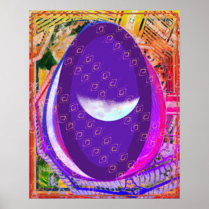 Elemental Vatten inom Ether Meditation Aid Tattva Poster