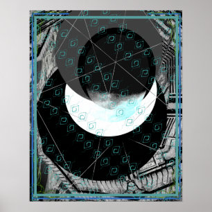 Elemental Vatten inom Vatten Meditation Aid Tattva Poster