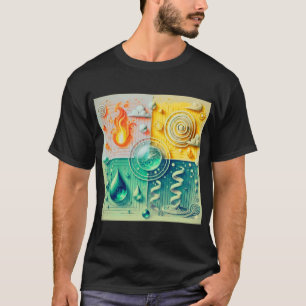 elementär balans abstrakt design 2026 t shirt