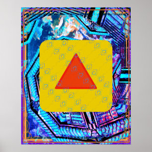Elementär brand inom Earth Meditation Aid Tattva Poster