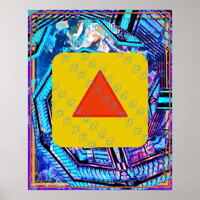 Elementär brand inom Earth Meditation Aid Tattva Poster (Framsidan)