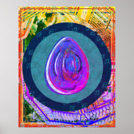 Elementär eter inom Luft Meditation Aid Tattva Poster