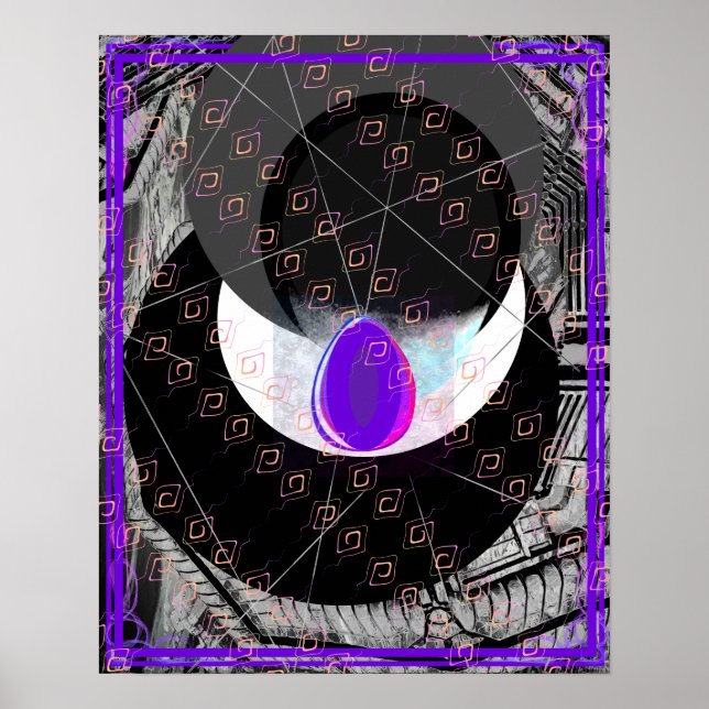 Elementär eter inom Vatten Meditation Aid Tattva Poster (Framsidan)