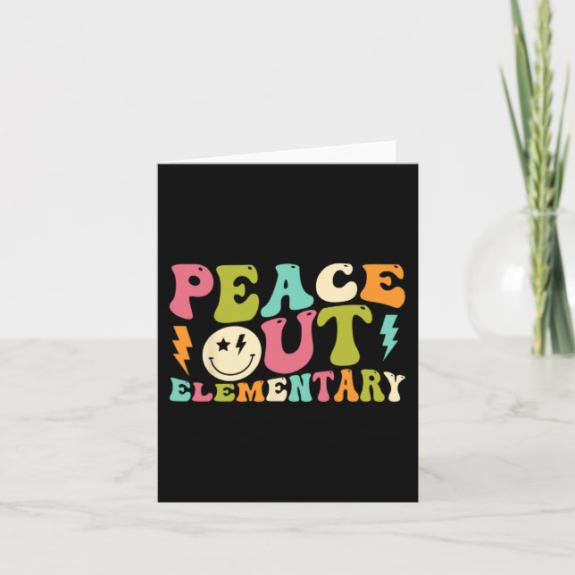 Elementär Groovy Studenten förra skoldagen Kort (Framsida)