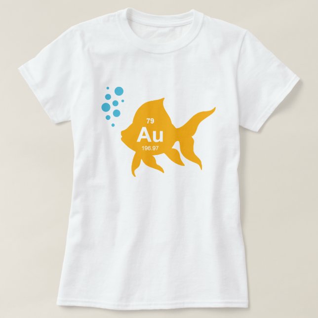 Elementär guld- fisk för periodiskt bord tröja (Design framsida)