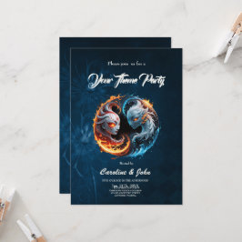 Elementär harmoni, yin och yang av naturen. inbjudningar