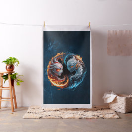 Elementär harmoni, yin och yang av naturen. tyg