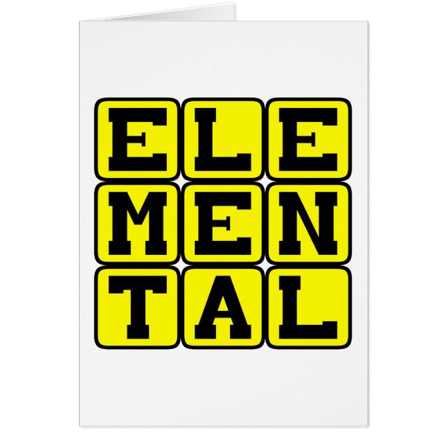 Elementär, mytisk hälsningskort (Framsidan)