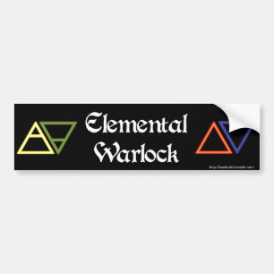 Elementär Warlock Bildekal