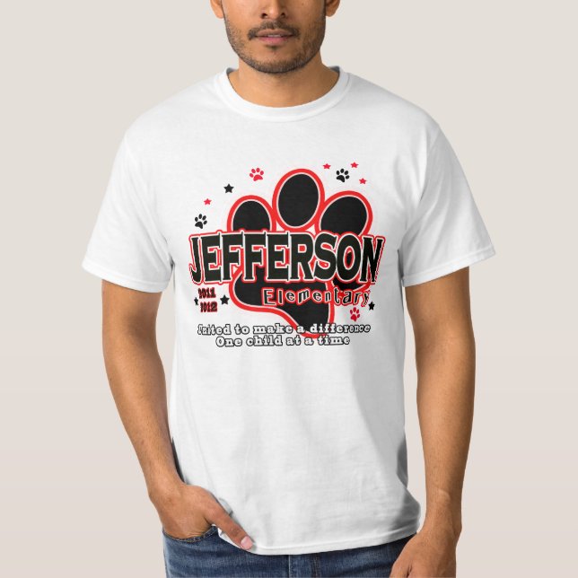 Elementära Jefferson Tee Shirt (Framsida)
